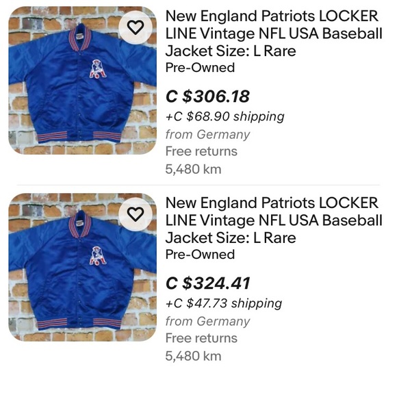 Vintage 80’s Locker Line New England Patriots Satin Bomber Jacket (L) - Picture 6 of 7